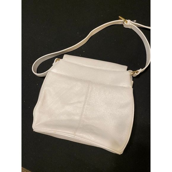 Coletta Genuine White Cream Leather Crossbody Bag Like New w/Sliding Wallet - Picture 8 of 8